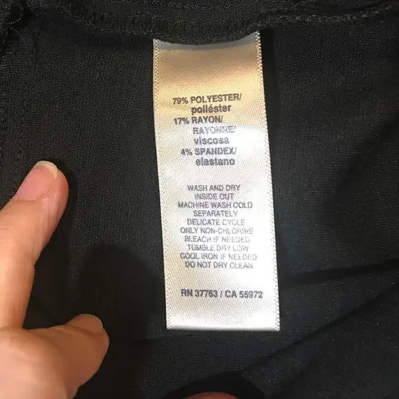 Rafaella Classic Black High Rise Slim Stretch Slacks 16 - Picture 4 of 6